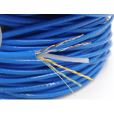 Кабель OPL-Cat.6 UTP 4*2 AWG23 PVC (0,53 blue 300m)