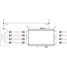 Устройство защиты от перенапряжений УЗИП OPL-LPPOE-4RJ45-100M-DIN