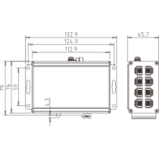 Устройство защиты от перенапряжения УЗИП POE OPL-LPPOE-8RJ45-100M-DIN