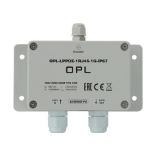 Устройство защиты от перенапряжений УЗИП 90 ватт POE Cat.6 OPL-LPPOE-1RJ45-1G-IP67 (BS IP CAT6 WP)