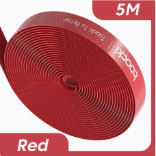 Лента-липучка Велкро TOOCKI-1cm-5m-red