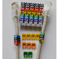 Бирка кабельная для витой пары кат 5е 6mm #0-9 10pcs