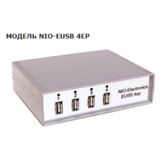 Концентратор сетевой USB, 4*USB 2.0,  1*10/100/1000 Base-T NIO-EUSB 4EP