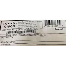 Кабель DAC CISCO QSFP-100G-CU3M