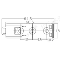 Крепление на DIN-рейку 18mm-65mm-C45-35mm plastic