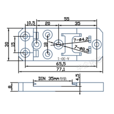 Крепление на DIN-рейку 30mm-77mm-C45-35mm plastic