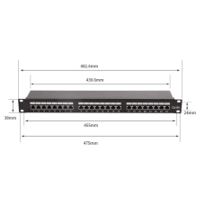 Патч панель OPL-PPCat.6A-0.5U24-SH v1