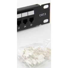 Патч-панель телефонная 19",1U,CAT3, 25 портов RJ45 OPL-Cat.3-25