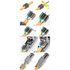 Коннектор для экранированного кабеля витая пара кат. 8 OPL-RJ45-Cat.8-PSH-G50-С3