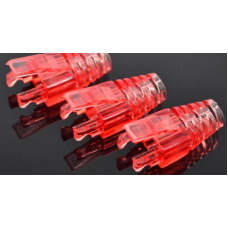 Колпачок для коннектора RJ-45 OD6.0mm-красный 100шт