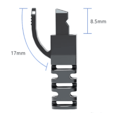 Колпачок для коннектора RJ-45 OD6.5mm-черный 100шт