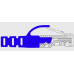 Колпачок для коннектора RJ-45 OD6.5mm-желтый 100шт