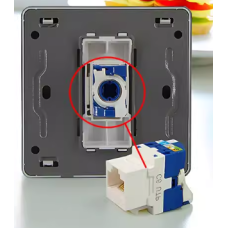 Модуль keystone с винтовым зажимом OPL-RJ45KS-Cat.6-1С7-P-WH-15md
