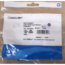 Модуль Keystone Cat.6A экранированный COMMSCOPE 2153449-4 SLX-6AS-GY