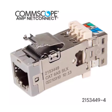 Модуль Keystone Cat.6A экранированный COMMSCOPE 2153449-4 SLX-6AS-GY Модуль Keystone Cat.6A экранированный COMMSCOPE 2153449-4 SLX-6AS-GY