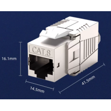 Модуль keystone экранированный кат.8 OPL-RJ45KS-Cat.8-5С5-M-SH-SL-50md