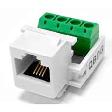 Розеточный телефонный модуль Keystone OPL-RJ45KS-Cat.3-C9-P2-WH
