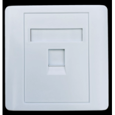 Панель компьютерной абонентской розетки 1-RJ45-86-white