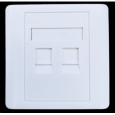 Панель компьютерной абонентской розетки 2-RJ45-86-white
