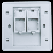 Панель абонентской розетки 2-RJ45-86-white