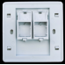 Панель абонентской розетки 2-RJ45-86-white Панель абонентской розетки 2-RJ45-86-white