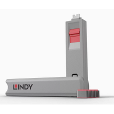 Замок блокировки порта Type-C LINDY (комплект ключ, 4 заглушки)