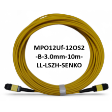 Транковый кабель с коннекторами SENKO MPO12Uf-12OS2-B-3.0mm-10m-LL-LSZH