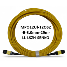 Транковый кабель с коннекторами SENKO MPO12Uf-12OS2-B-3.0mm-25m-LL-LSZH