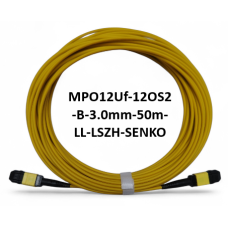 Транковый кабель с коннекторами SENKO MPO12Uf-12OS2-B-3.0mm-50m-LL-LSZH