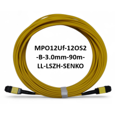Транковый кабель с коннекторами SENKO MPO12Uf-12OS2-B-3.0mm-90m-LL-LSZH