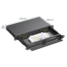 Кросс оптический выдвижной с полкой OPL-1U2x12SCh-MOV-BAR-BL