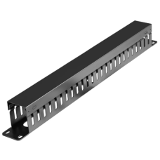 Органайзер кабельный горизонтальный с крышкой OPL-1U-48-cap metal