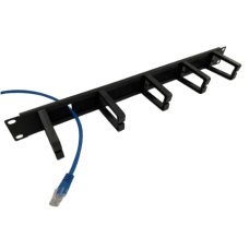 Органайзер кабельный со щёточным вводом OPL-1U-5ring-brush