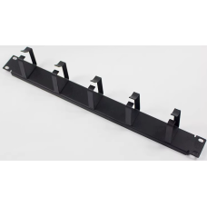 Органайзер кабельный 1U 5 колец металл черный