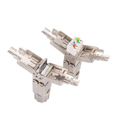 Коннектор проходной OPL-RJ45/RJ45-Cat.7 экранированный