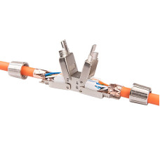 Коннектор проходной OPL-RJ45/RJ45-Cat.7 экранированный