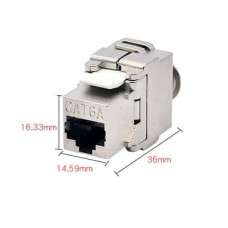Розетка RJ45 модульная экранированная CAT.6A